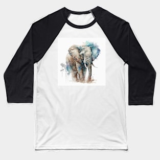 Watercolour Elephant Baseball T-Shirt